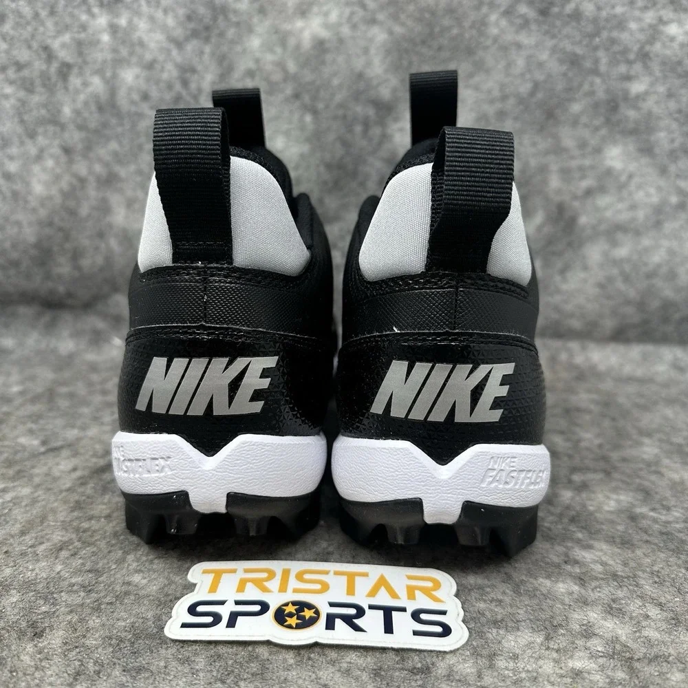 Nike Alpha Menace Shark 4 Football Cleats Mens Size 11.5 Black White FN0028-001